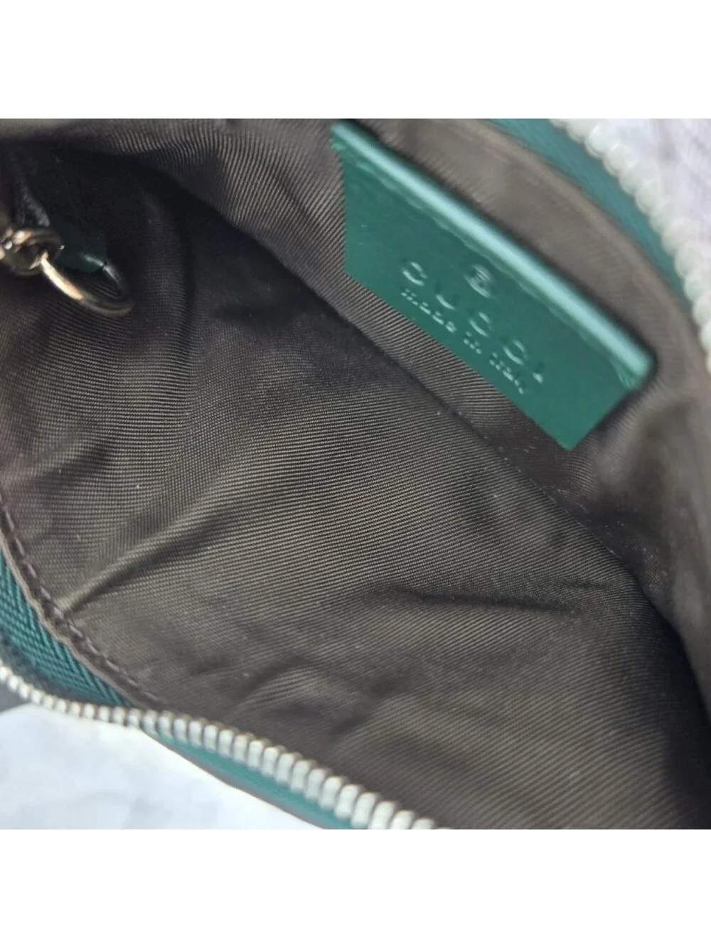 Gucci Guccissima Coin Purse Wallet GG Green Leather